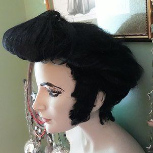 Elvis The King Black Costume Wig